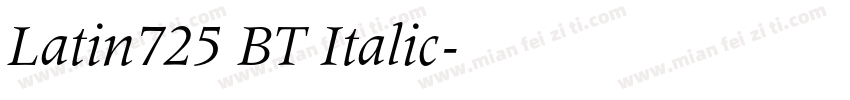 Latin725 BT Italic字体转换